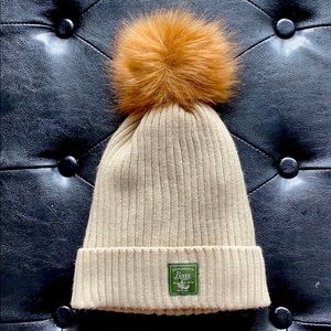 Knit Winter Hat with Fur Pom by Bass